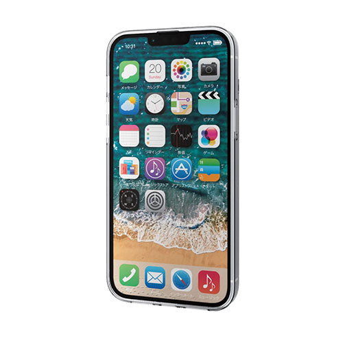 エレコム iPhone 14 Plus ハイブリッドケース リング付 PM-A22BHVCKRSV