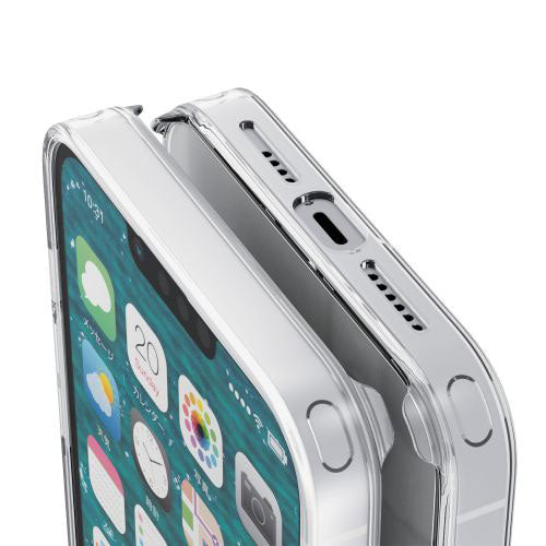 エレコム iPhone 14 Plus ハイブリッドケース MAGKEEP PM-A22BMAG02WH