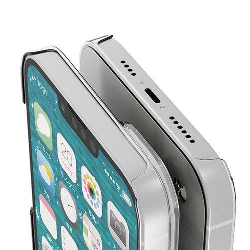 エレコム iPhone 14 Plus ハードケース ストラップホール付 PM-A22BPVCR