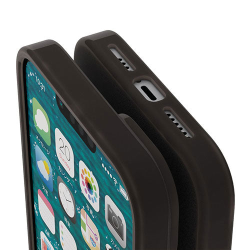エレコム iPhone 14 Plus シリコンケース 抗菌 ブラック PM-A22BSC2BK
