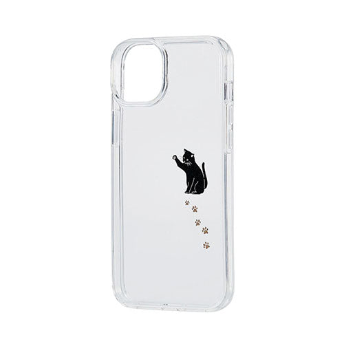 エレコム iPhone 14 Plus ハイブリッドケース Appleテクスチャ PM-A22BTSGCAT
