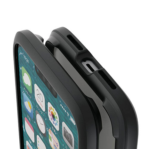 エレコム iPhone 14 Plus TOUGH SLIM LITE バンパー PM-A22BTSLBBK