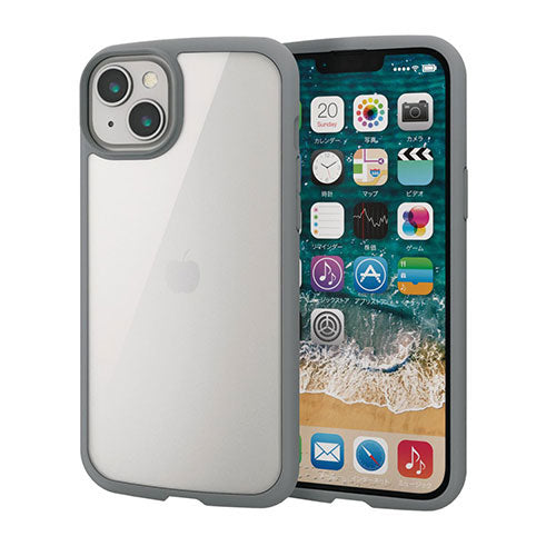 エレコム iPhone 14 Plus TOUGH SLIM LITE フレームカラー PM-A22BTSLFCGY