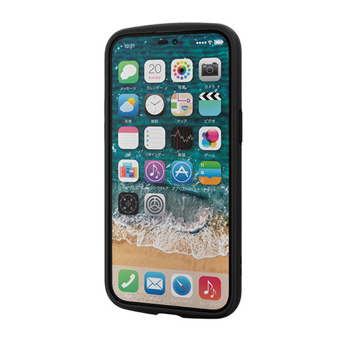 エレコム iPhone 14 Pro Max TOUGH SLIM LITE フレームカラー 背面ガラス PM-A22DTSLFCGBK