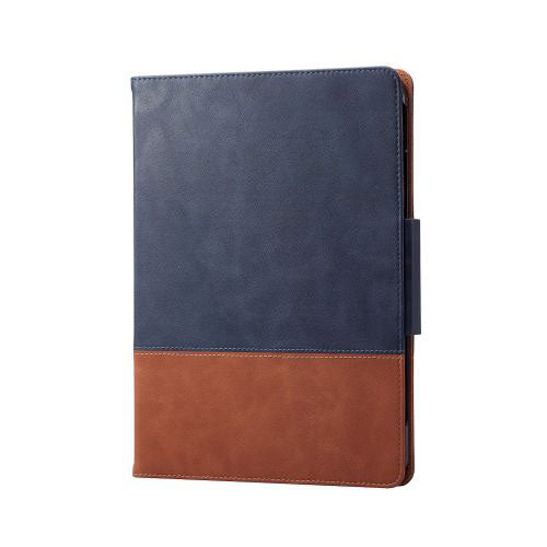 エレコム iPad 第10世代 フラップケース ソフトレザー フリーアングル ツートン TB-A22RPLFDTNV