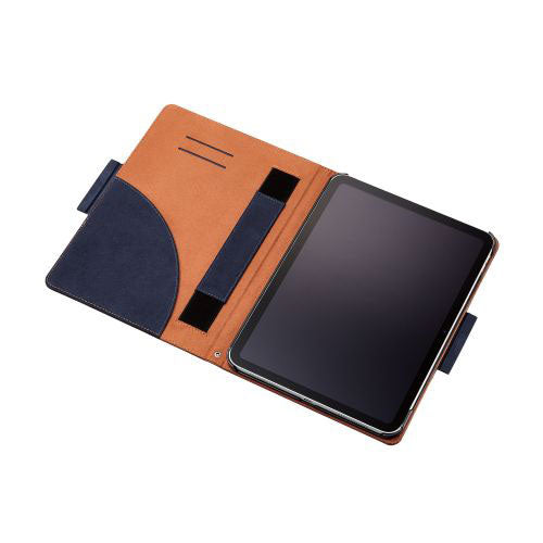 エレコム iPad 第10世代 フラップケース ソフトレザー フリーアングル ツートン TB-A22RPLFDTNV