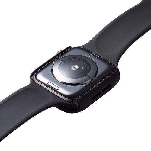 エレコム Apple Watch 44mm用フルカバーケース プレミアムゴリラガラス 高透明 AW-20MFCGOBK