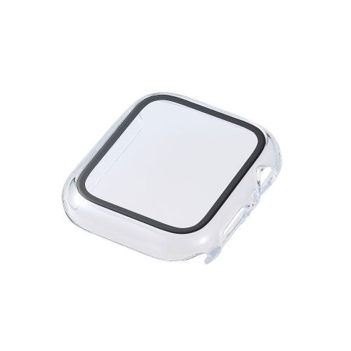 エレコム Apple Watch 44mm用フルカバーケース プレミアムゴリラガラス 高透明 AW-20MFCGOCR