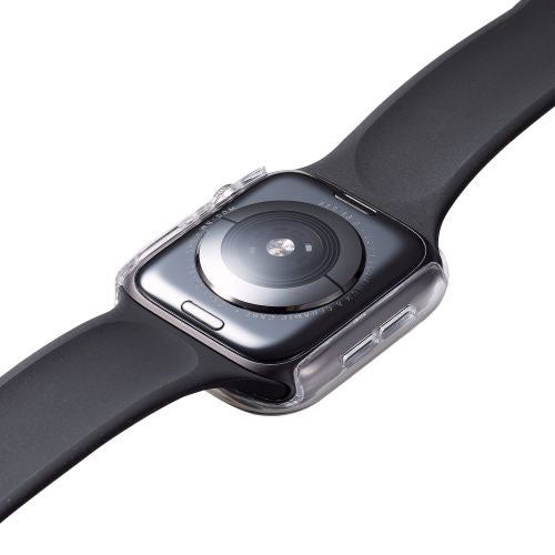 エレコム Apple Watch 44mm用フルカバーケース プレミアムゴリラガラス 高透明 AW-20MFCGOCR
