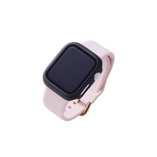 エレコム Apple Watch 40mm用フルカバーケース プレミアムゴリラガラス 高透明 AW-20SFCGOBK