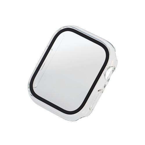 エレコム Apple Watch 45mm用フルカバーケース プレミアムゴリラガラス 高透明 AW-22AFCGOCR