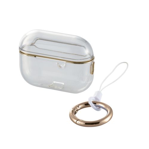 エレコム AirPods Pro2用ゴールドラインソフトケース AVA-AP4UCMCR
