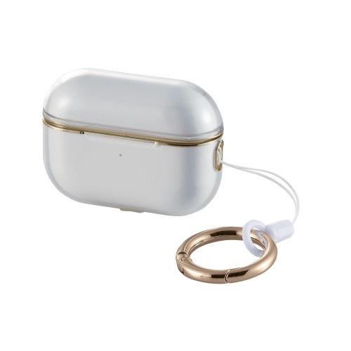 エレコム AirPods Pro2用ゴールドラインソフトケース AVA-AP4UCMCR