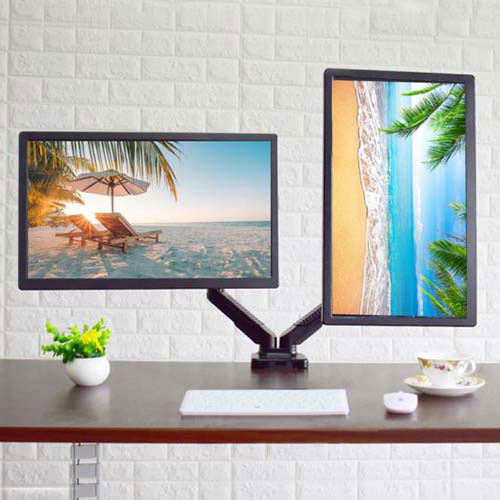 Lumen ルーメン ガススプリング式2面液晶ディスプレイアーム MA-GS207BK