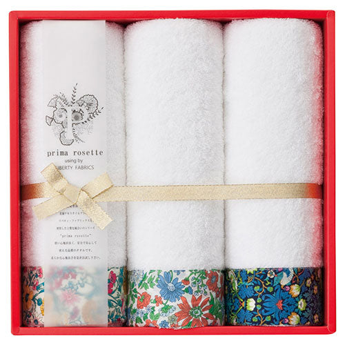 prima rosette using by LIBERTY FABRICS フェイスタオル3P GN 22313314