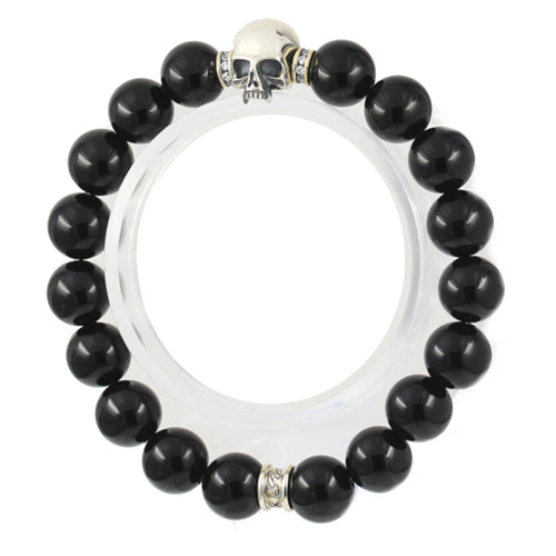 RoenBLACK ロエン アクセサリー  オニキス スカル ブレスレット RO-201
