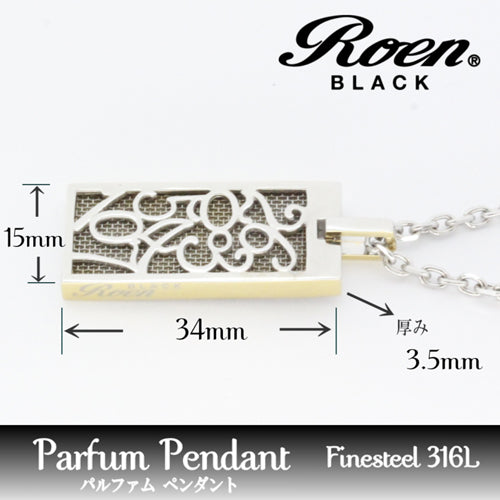 RoenBLACK ナンバー ネックレス ペンダント メンズ レディース ペア ステンレス ROP-005