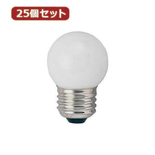 YAZAWA 25個セット ベビーボール球5WホワイトE17 G301705WX25