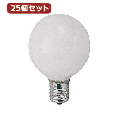 YAZAWA 25個セット ベビーボール球40WホワイトE12 G501240WX25