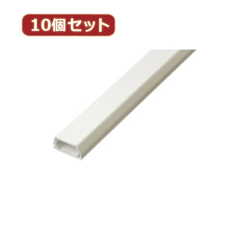 YAZAWA 10個セット固定テープ付モール 3号 1m ピュアホワイト  FF3WWX10