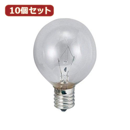YAZAWA 10個セット ベビーボール球40WクリアE14 G501440CX10
