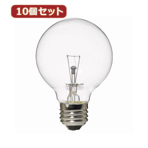 YAZAWA 10個セット ボール電球40W形クリア　GC100V38W70X10