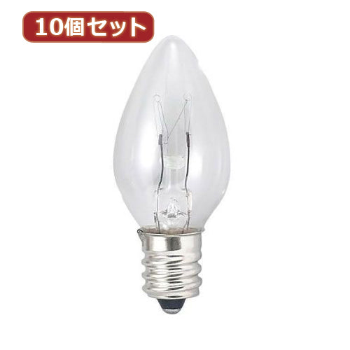 YAZAWA 10個セット ローソク球5Wクリア 1CCC2PX10