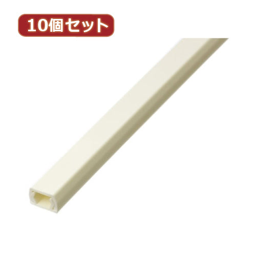 YAZAWA 10個セット固定テープ付モール 1号 1m オフホワイト  FF1WX10