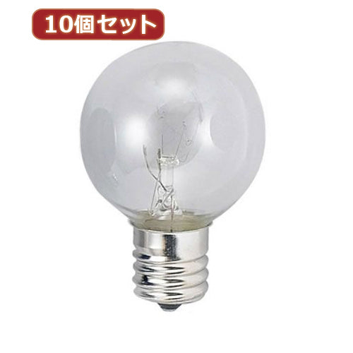 YAZAWA 10個セット ベビーボール球5WクリアE17 G401705CX10