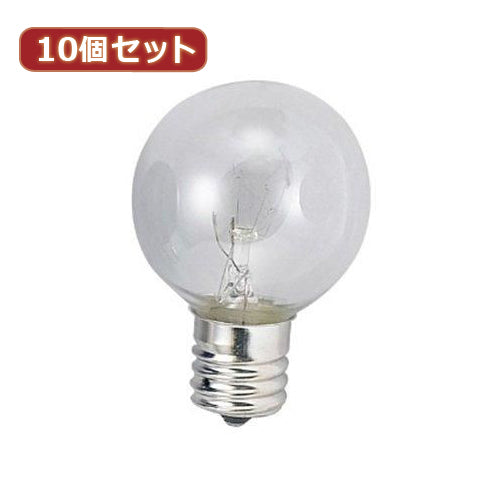 YAZAWA 10個セット ベビーボール球40WクリアE17 G401740CX10
