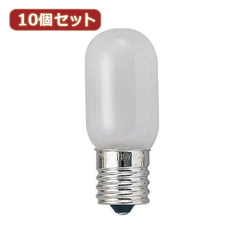 YAZAWA 10個セット ナツメ球15Wフロスト口金E17 T221715FMSINEX10