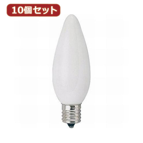 YAZAWA 10個セット シャンデリア球40Wホワイト口金E12 C321240WX10