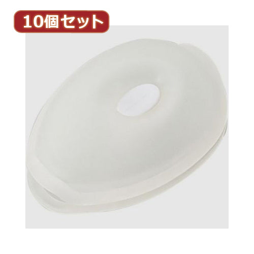 YAZAWA 10個セットくるくるコード巻きミニ クリアホワイト  KCM5CWX10