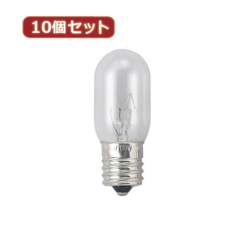 YAZAWA 10個セット ナツメ球5Wクリア2P 1CTC2PX10