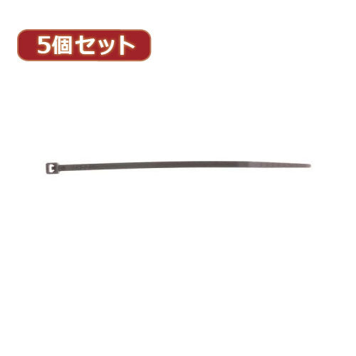 YAZAWA 5個セット束ねるバンド 100mm 黒 110本入  FTC100K110X5