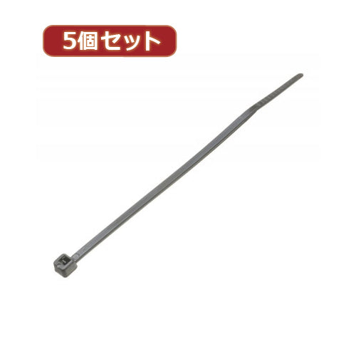 YAZAWA 5個セット耐候性束ねるバンド 100mm 黒 20本入  FTW100K20X5