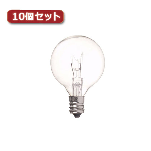 YAZAWA ベビーボール球 G40 E12 40W クリア10個セット G401240CX10