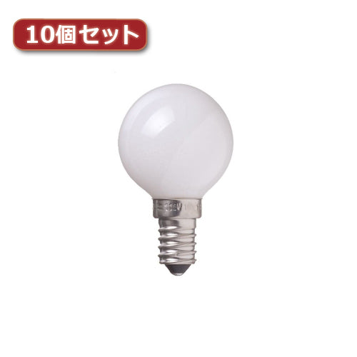 YAZAWA ベビーボール球 G40 E17 25W ホワイト10個セット G401725WX10