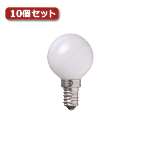 YAZAWA ベビーボール球 G40 E17 40W ホワイト10個セット G401740WX10