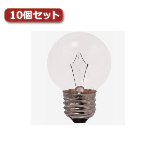 YAZAWA ベビーボール球 G50 E26 5W クリア10個セット G502605CX10