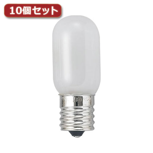 YAZAWA ナツメ球 E17 10W ホワイト10個セット T201710WX10