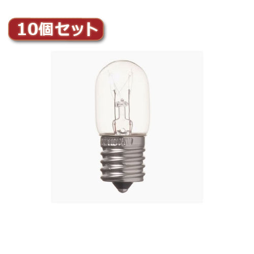 YAZAWA ナツメ球 E17 15W クリア10個セット T201715CX10
