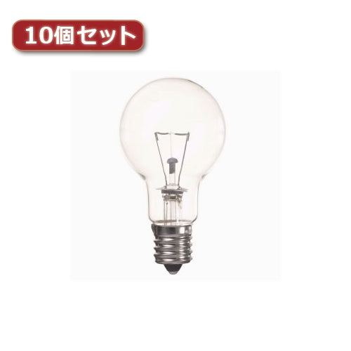 YAZAWA 省エネクリプトンランプ P45 E17 100W形 クリア10個セット P451790CX10