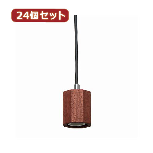 YAZAWA 24個セット ウッドヌードペンダントライト1灯E26電球なし Y07ICLX60X02DWX24