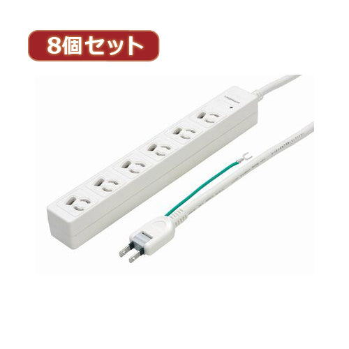 YAZAWA 8個セット3P抜け止めマグネットタップ  Y02JKNP605WHX8