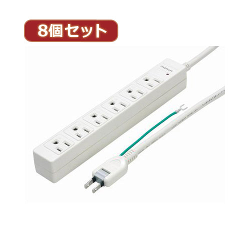YAZAWA 8個セット3Pマグネットタップ  Y02JKP605WHX8