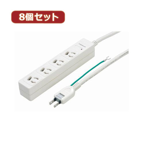 YAZAWA 8個セット3P抜け止めマグネットタップ  Y02JKNP405WHX8