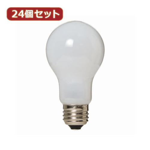 YAZAWA 24個セット 長寿命シリカ60W形 LW100V60WWLX24