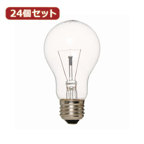 YAZAWA 24個セット 長寿命クリア60W形 L100V60WCLX24