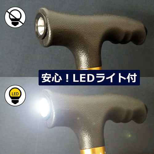 センター商事 LEDライト杖 303-2Y-J0319 底座604 ワインレッド 303-2Y-J0319-WR